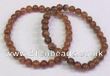 CGB4606 6mm - 7mm round golden rutilated quartz beaded bracelets