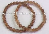 CGB4612 6mm - 7mm round golden rutilated quartz beaded bracelets