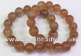 CGB4616 13mm - 14mm round golden rutilated quartz beaded bracelets