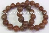 CGB4617 13mm - 14mm round golden rutilated quartz beaded bracelets