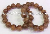 CGB4623 13mm - 14mm round golden rutilated quartz beaded bracelets