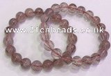 CGB4633 10mm round red rutilated quartz beaded bracelets