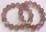 CGB4635 13mm - 14mm round red rutilated quartz beaded bracelets