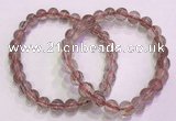 CGB4637 7mm - 8mm round red rutilated quartz beaded bracelets