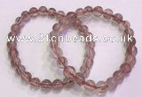 CGB4637 7mm - 8mm round red rutilated quartz beaded bracelets
