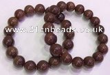 CGB4648 12mm - 13mm round red rutilated quartz beaded bracelets