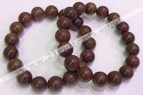 CGB4648 12mm - 13mm round red rutilated quartz beaded bracelets