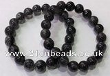 CGB4653 10mm - 11mm round black rutilated quartz beaded bracelets