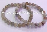 CGB4672 7mm - 8mm round green phantom quartz beaded bracelets