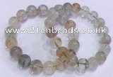 CGB4674 11mm - 12mm round green phantom quartz beaded bracelets