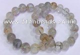 CGB4674 11mm - 12mm round green phantom quartz beaded bracelets