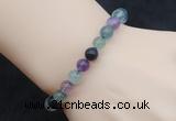 CGB5004 6mm, 8mm round fluorite beads stretchy bracelets