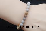 CGB5025 6mm, 8mm round fossil coral beads stretchy bracelets