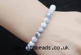 CGB5070 6mm, 8mm round white howlite beads stretchy bracelets