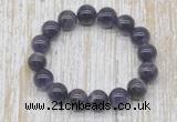 CGB5310 10mm, 12mm round grade AB amethyst beads stretchy bracelets