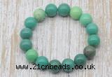 CGB5353 10mm, 12mm round grass agate beads stretchy bracelets