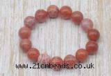 CGB5355 10mm, 12mm round fire agate beads stretchy bracelets