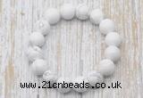 CGB5364 10mm, 12mm round white howlite beads stretchy bracelets