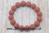 CGB5511 10mm, 12mm round matte red jasper beads stretchy bracelets