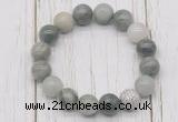 CGB5654 10mm, 12mm seaweed quartz beads with zircon ball charm bracelets