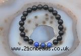 CGB6419 8mm round golden obsidian & lapis lazuli  beaded bracelets