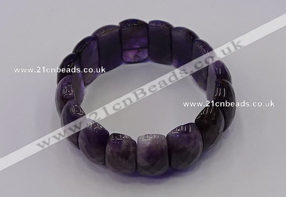 CGB667 7.5 inches 12*25mm amethyst gemstone bracelet