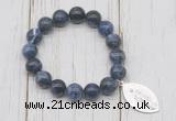 CGB6819 10mm, 12mm sodalite beaded bracelet with alloy pendant