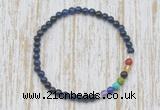 CGB7008 7 chakra 4mm blue tiger eye beaded meditation yoga bracelets