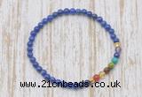 CGB7015 7 chakra 4mm lapis lazuli beaded meditation yoga bracelets