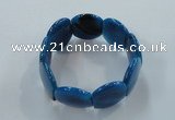 CGB703 8 inches 25*30mm agate gemstone bracelet wholesale