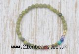 CGB7043 7 chakra 4mm Canadian jade beaded meditation yoga bracelets