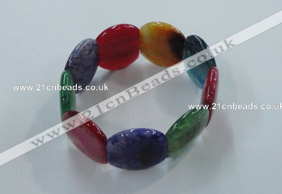 CGB705 8 inches 25*30mm agate gemstone bracelet wholesale