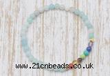 CGB7052 7 chakra 4mm amazonite beaded meditation yoga bracelets