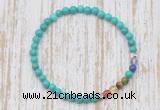 CGB7054 7 chakra 4mm turquoise beaded meditation yoga bracelets