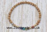 CGB7073 7 chakra 4mm wooden jasper beaded meditation yoga bracelets