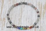 CGB7077 7 chakra 4mm blood jasper beaded meditation yoga bracelets