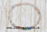 CGB7103 7 chakra 4mm rainbow moonstone beaded meditation yoga bracelets