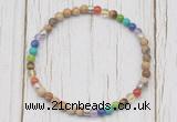 CGB7119 7 chakra 4mm picture jasper beaded meditation yoga bracelets