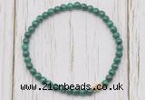 CGB7216 4mm tiny malachite beaded meditation yoga bracelets