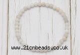 CGB7225 4mm tiny white crazy lace agate beaded meditation yoga bracelets