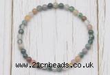 CGB7228 4mm tiny Indian agate beaded meditation yoga bracelets