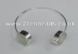 CGB723 13*18mm oval druzy agate gemstone bangles wholesale