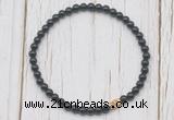 CGB7233 4mm tiny black onyx beaded meditation yoga bracelets