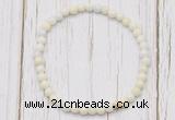 CGB7239 4mm tiny ivory jade beaded meditation yoga bracelets