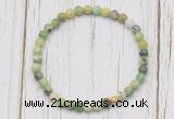 CGB7245 4mm tiny Australia chrysoprase beaded meditation yoga bracelets