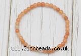 CGB7247 4mm tiny red aventurine beaded meditation yoga bracelets