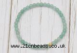 CGB7248 4mm tiny green aventurine beaded meditation yoga bracelets