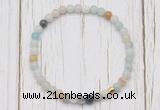 CGB7251 4mm tiny amazonite beaded meditation yoga bracelets