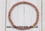 CGB7257 4mm tiny goldstone beaded meditation yoga bracelets