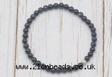 CGB7258 4mm tiny blue goldstone beaded meditation yoga bracelets